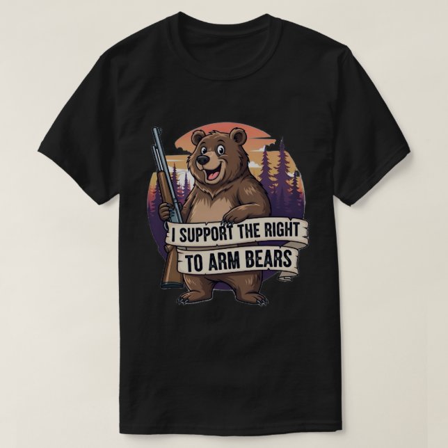 Camiseta Yo sumerjo el derecho a los osos armados (Diseño del anverso)