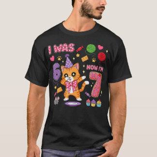 Camiseta Yo tenía 6 ahora tengo 7 7º Cumpleaños de gata Gat