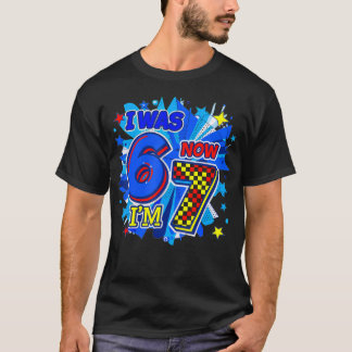 Camiseta Yo tenía 6 ahora tengo 7 Cumpleaños 7 Cumpleaños 6