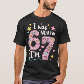 Camiseta Yo tenía 6 ahora tengo 7 Cumpleaños 7 Cumpleaños 6
