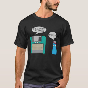 Camiseta Yo tu padre Nooo disquete y conspiración USB