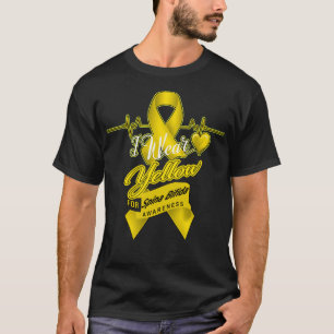 Camiseta Yo uso amarillo para la conciencia de Spina Bifida