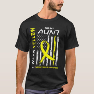 Camiseta Yo Uso Amarillo Para La Tía Endometriosis, Concien