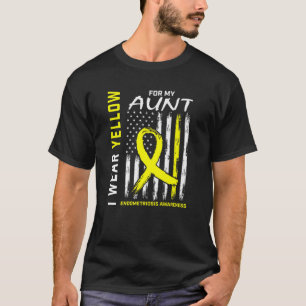 Camiseta Yo Uso Amarillo Para La Tía Endometriosis, Concien