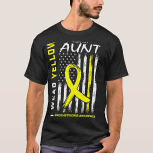 Camiseta Yo Uso Amarillo Para La Tía Endometriosis, Concien