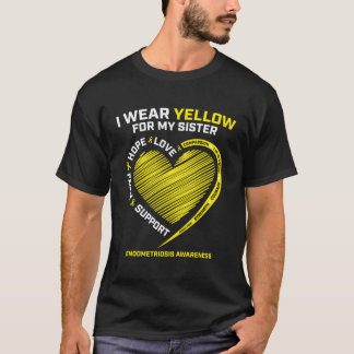 Camiseta Yo Uso Amarillo Para Mi Hermana Regalos Endometrio
