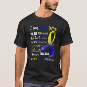 Camiseta Yo uso amarillo y azul para la enfermedad de Dercu