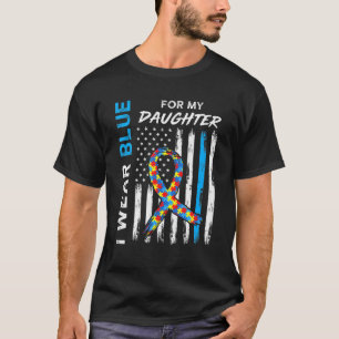 Camiseta Yo Uso Azul Mi Hija Bandera Americana Pañuelo De C