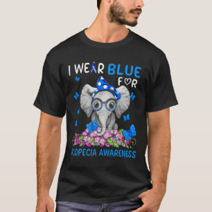 Camiseta Yo uso azul para la conciencia de Alopecia 1