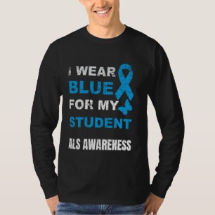 CAMISETA YO USO AZUL PARA LA CONCIENCIACIÓN SOBRE ALS DE MI