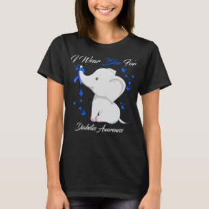 Camiseta Yo Uso Azul Para La Diabetes, Sensibilización Sobr