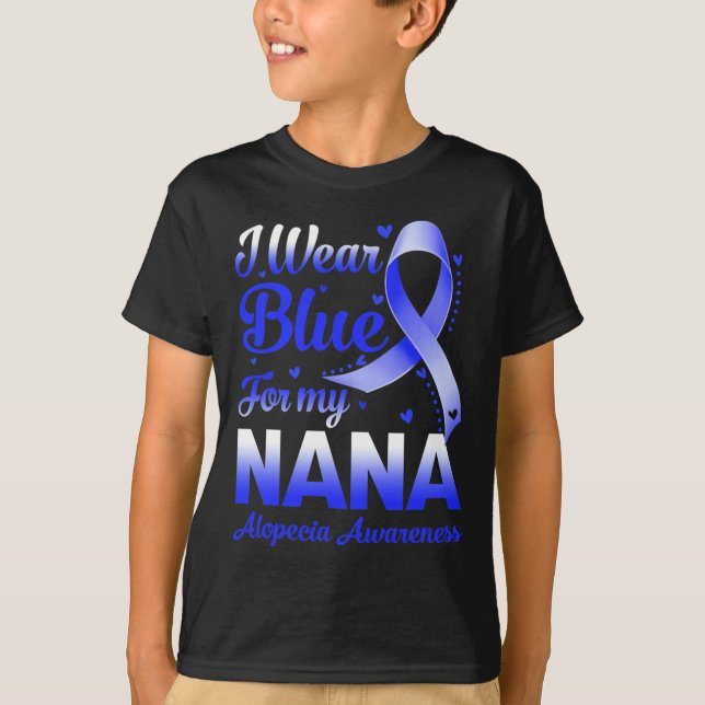 Camiseta Yo Uso Azul Para Mi Conciencia Sobre La Alopecia D (Anverso)