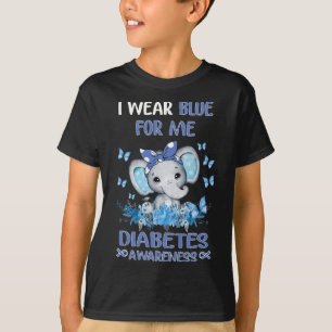 Camiseta Yo Uso Azul Para Mí Diabetes Sensibilización Sobre