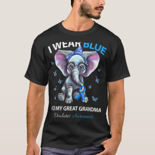 Camiseta Yo Uso Azul Para Mi Gran Abuela De Awares De Diabe