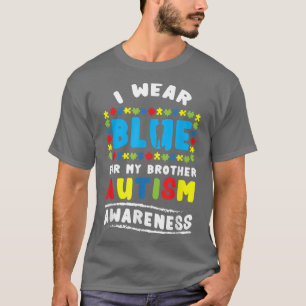 Camiseta Yo Uso Azul Para Mi Hermano Concienciación Sobre E