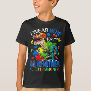 Camiseta Yo Uso Azul Para Mi Hermano Libio Autismo Concienc