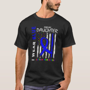 Camiseta Yo Uso Azul Para Mi Hija Autismo Conciencia Americ