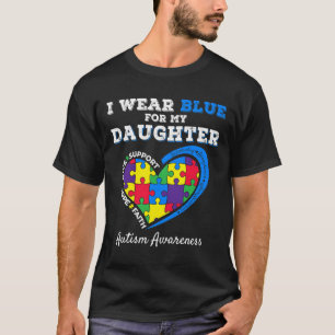 Camiseta Yo Uso Azul Para Mi Hija Autismo Conciencia Papá