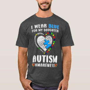 Camiseta Yo uso azul para mi hija conciencia del autismo