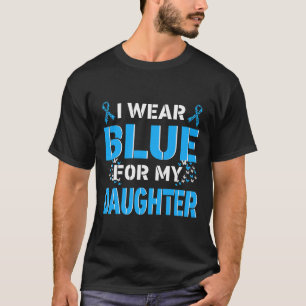 Camiseta Yo Uso Azul Para Mi Hija Diabetes Awareness Mon