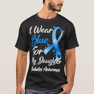 Camiseta Yo Uso Azul Para Mi Hija Diabetes, Rigidez De Sens