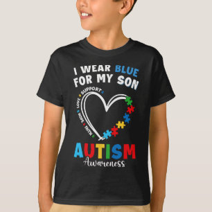Camiseta Yo Uso Azul Para Mi Hijo Conciencia De Autismo Mam