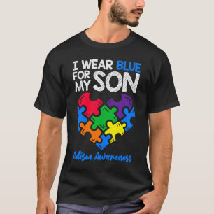 Camiseta Yo Uso Azul Para Mi Hijo Conciencia De Autismo Mam