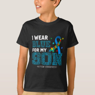 Camiseta Yo Uso Azul Para Mi Hijo Conciencia De Autismo Mam