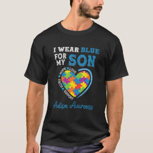 Camiseta Yo Uso Azul Para Mi Hijo Conciencia De Autismo Mam