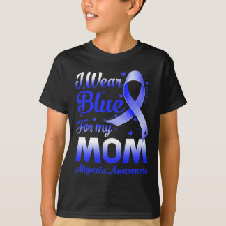 Camiseta Yo Uso Azul Para Mi Mamá Alopecia
