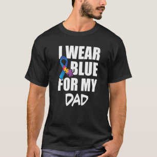 Camiseta Yo Uso Azul Para Mi Papá Cinta Azul Autismo Awares