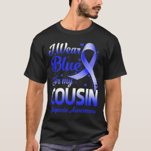 Camiseta Yo Uso Azul Para Mi Primo Alopecia Conciencia 1