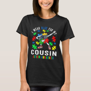 Camiseta Yo Uso Azul Para Mi Primo El Día De Conciencia Del