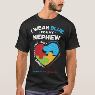 Camiseta Yo Uso Azul Para Mi Sobrino Autismo Autista De Sob