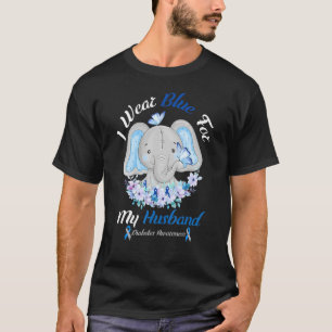 Camiseta Yo Uso Azul Por Conciencia De Mi Marido Elefante D