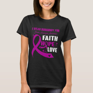 Camiseta Yo Uso Borgoña Para Los Regalos De Concienciación