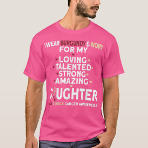 Camiseta Yo Uso Borgoña Y Marfil Para Mi Hija Cabeza,