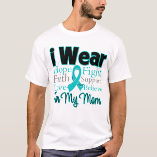 Camiseta Yo Uso Cinta Collage Mom - Cáncer de ovario