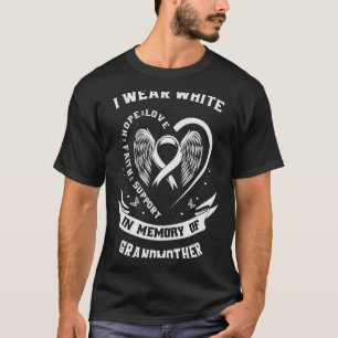 Camiseta Yo uso el blanco en memoria del cáncer de pulmón d