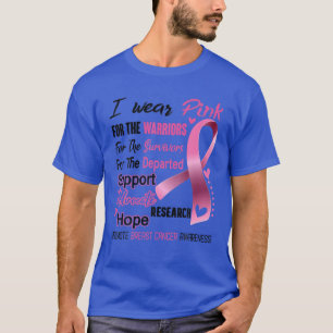 Camiseta Yo Uso El Promotor Del Cáncer De Mama Rosa, El Cán
