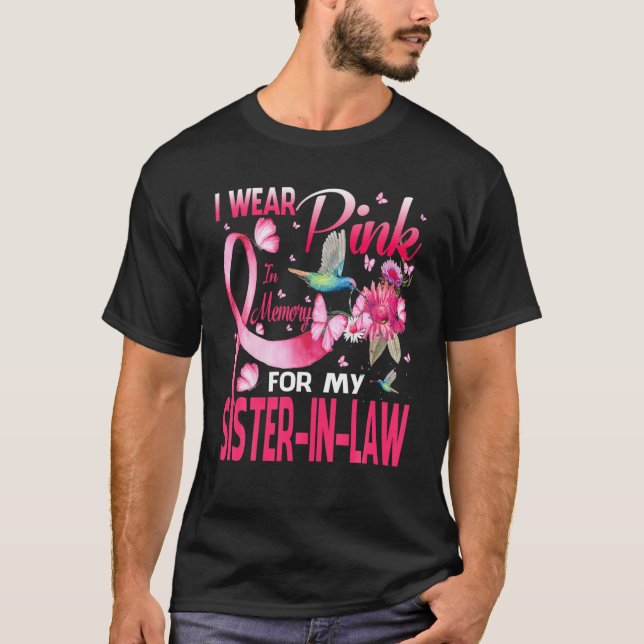 Camiseta Yo Uso El Rosa En Memoria De Mi Hermana Pechuga C (Anverso)