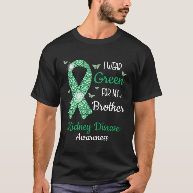 Camiseta Yo Uso El Verde Para La Conciencia De Mi Hermano N (Anverso)