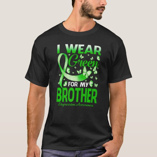 Camiseta Yo Uso El Verde Para La Conciencia De Mi Hermano S (Anverso)