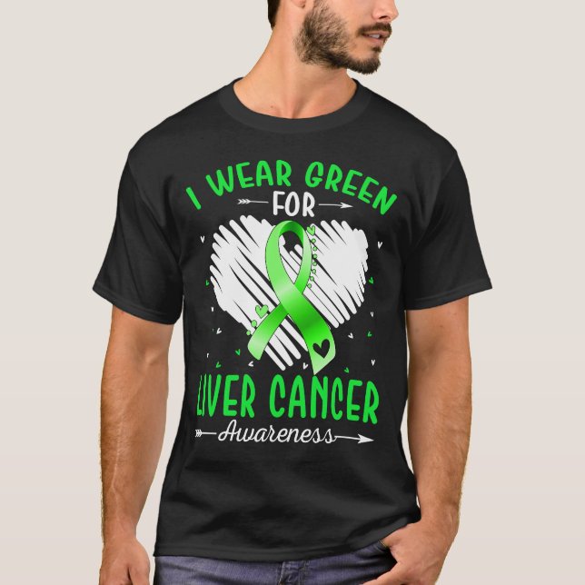 Camiseta Yo Uso El Verde Para La Conciencia Del CÁNCER HÍDR (Anverso)