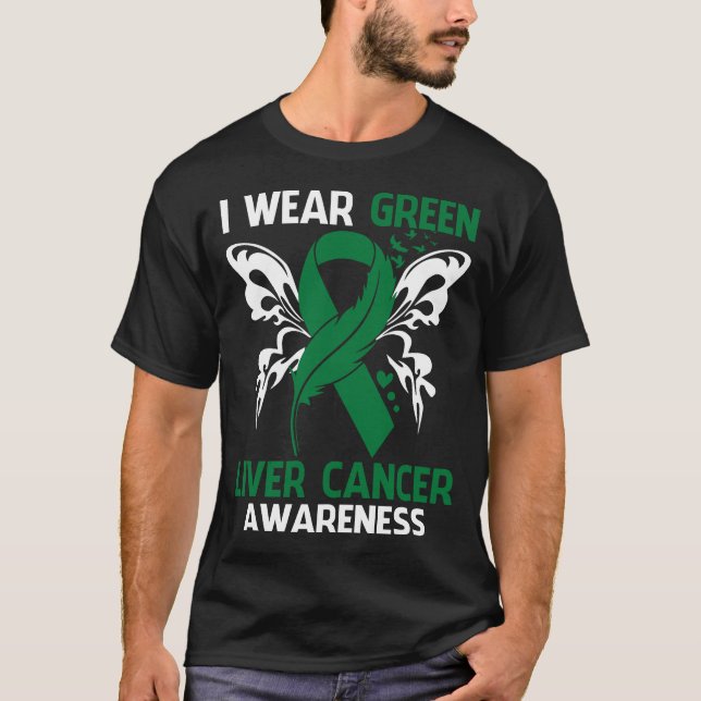 Camiseta Yo Uso El Verde Para La Conciencia Del CÁNCER HÍDR (Anverso)