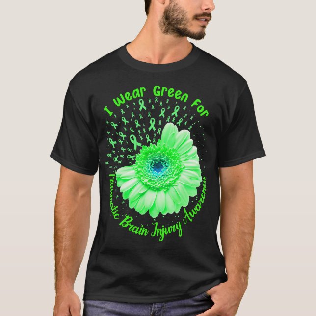 Camiseta Yo Uso El Verde Para La Conciencia Traumática De L (Anverso)