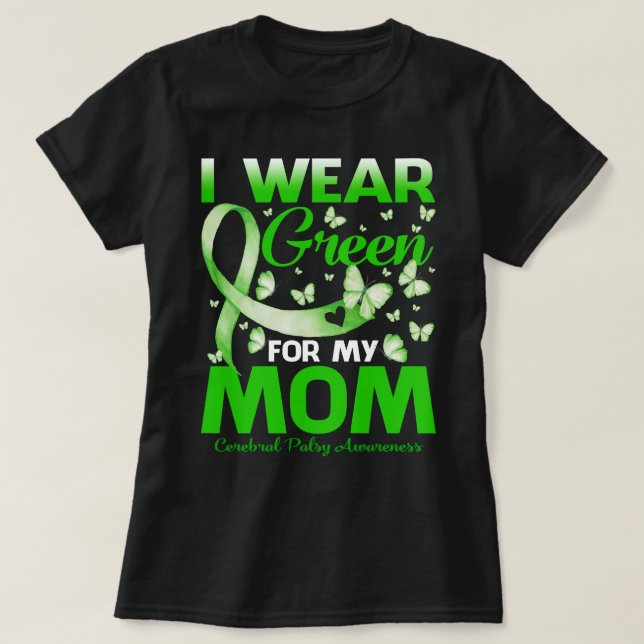 Camiseta Yo Uso El Verde Para Mi Mamá Conciencia De La Pará (Diseño del anverso)