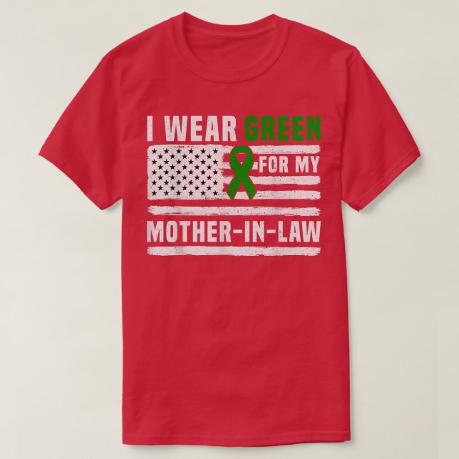 Camiseta Yo uso el verde para mi suegra de salud mental (Diseño del anverso)