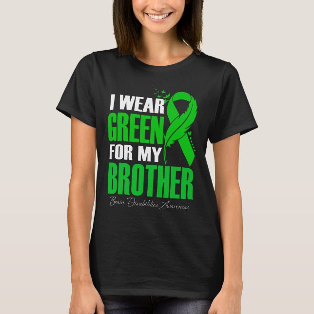 Camiseta Yo Uso El Verde Para Mis Hermanos Con Discapacidad (Anverso)