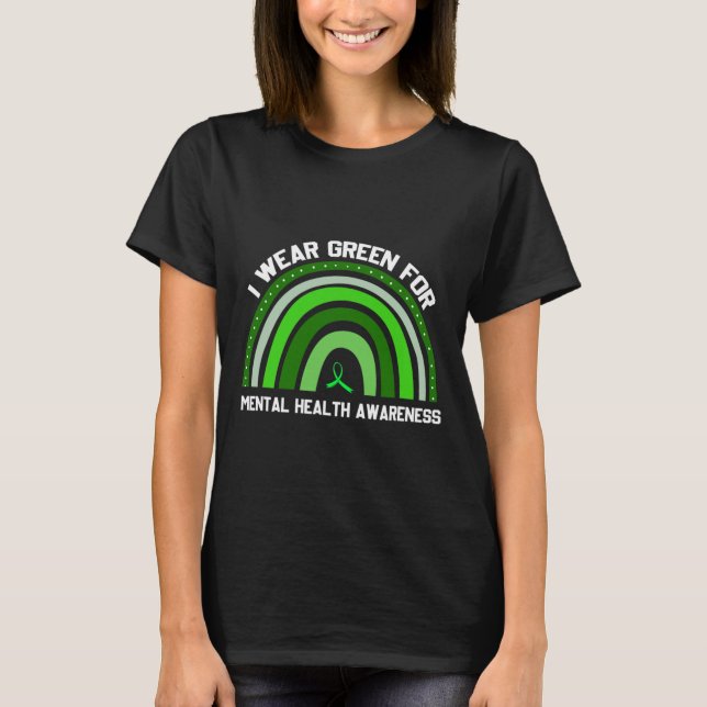 Camiseta Yo Uso Green Para Concienciación Sobre Salud Menta (Anverso)